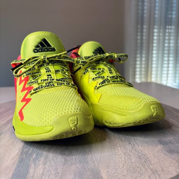 Adidas DON D.O.N. Issue #2 Fire of Greatness Basketball Shoes Yellow Red Size 5 main image 5